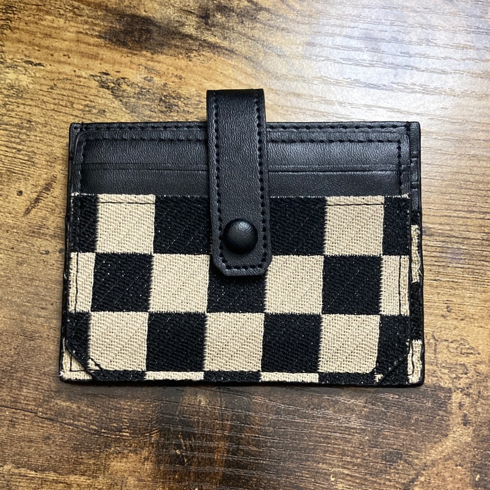 Checkered Card Holder